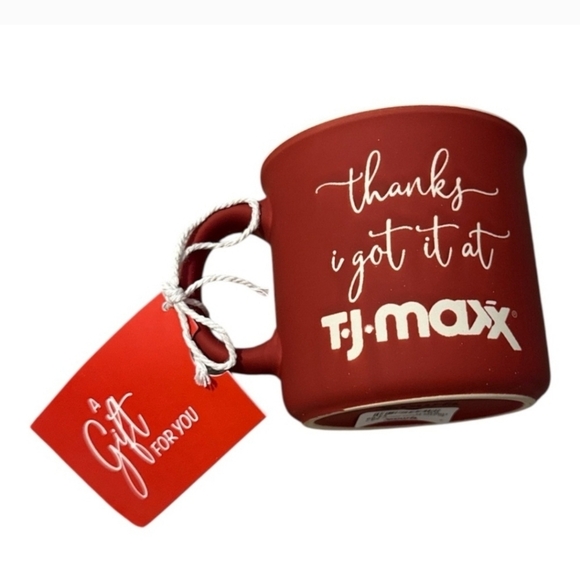 🔹️Thanks I Got It at TJ Maxx Large Red Double Sided Ceramic Mug Gift Birthday - Picture 1 of 3